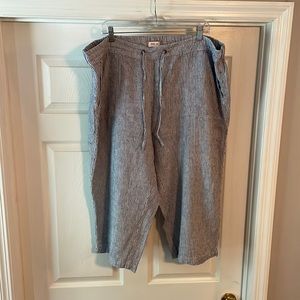 Linen crop pants